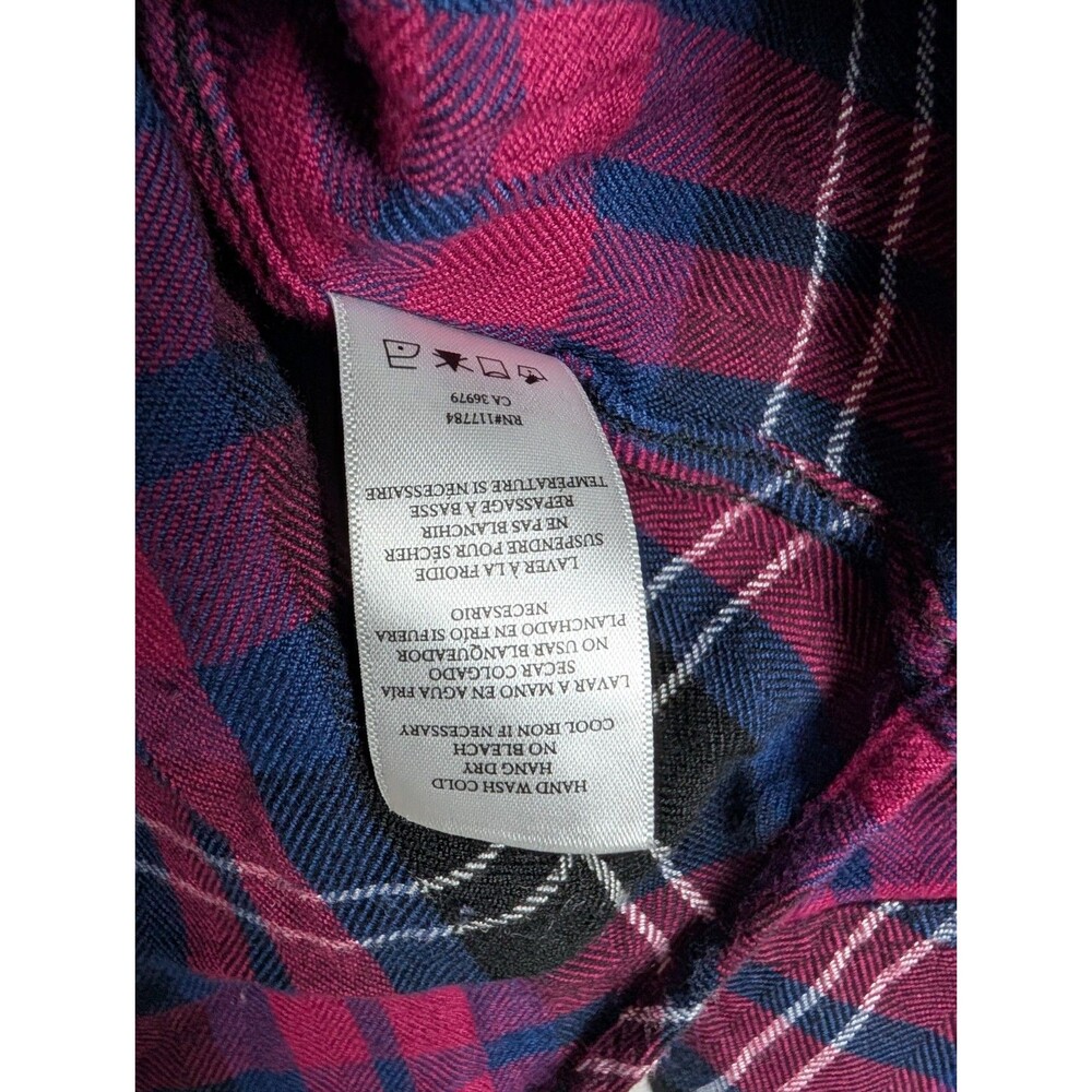 Rails Xs Button Front Hunter Plaid Flannel Shirt - image 7